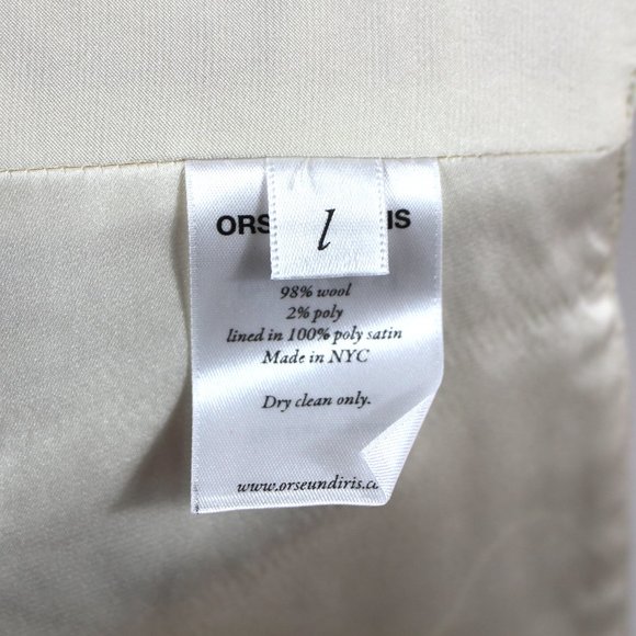 Orseund Iris Cha Cha Ivory Red Stripe Pleated Poplin Tie Front Bra Top NEW L - Picture 8 of 9